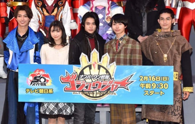 The main cast of the latest Super Sentai series Gozyuger